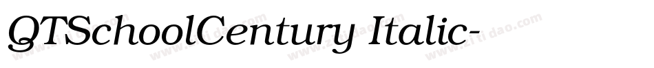QTSchoolCentury Italic字体转换